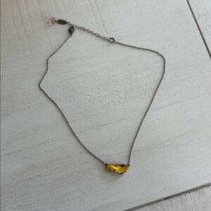 Sabika Yellow Faceted Crystal Pendant Necklace - Women Jewelry